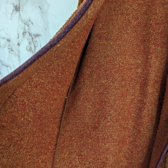 The Territory Ahead Jacket Womens Medium Wool Coat Button Orange Brown Corduroy - Picture 11 of 12